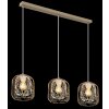 Globo lighting Dichti hanging light sand-coloured, 3-light sources