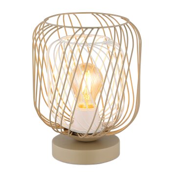 Globo lighting Dichti table lamp sand-coloured, 1-light source