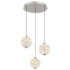 Globo lighting Virina hanging light LED chrome, 1-light source