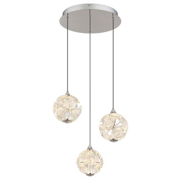 Globo lighting Virina hanging light LED chrome, 1-light source