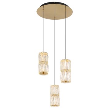Globo lighting Stefanie hanging light LED gold, black, 1-light source