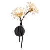 Globo lighting Fiore wall light black, 2-light sources