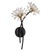 Globo lighting Fiore wall light black, 2-light sources