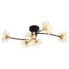 Globo lighting Fiore ceiling light black, 6-light sources