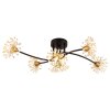 Globo lighting Fiore ceiling light black, 6-light sources