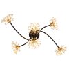 Globo lighting Fiore ceiling light black, 6-light sources