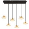 Globo lighting Fiore hanging light black, 6-light sources