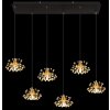 Globo lighting Fiore hanging light black, 6-light sources