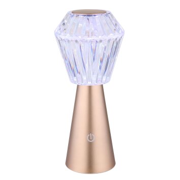 Globo lighting Polimi table lamp LED champagne, 1-light source, Colour changer