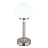 Globo lighting Haku table lamp LED polished nickel, matt nickel, 1-light source