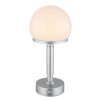 Globo lighting Haku table lamp LED silver, 1-light source