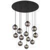 Globo lighting Riha ceiling light black, 12-light sources