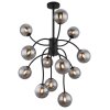 Globo lighting Riha ceiling light black, 12-light sources