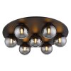 Globo lighting Riha ceiling light black, 7-light sources