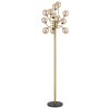 Globo lighting Riha floor lamp gold, brass, 12-light sources