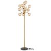 Globo lighting Riha floor lamp gold, brass, 12-light sources