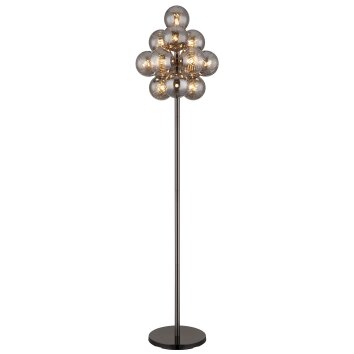 Globo lighting Conor floor lamp chrome, black, 13-light sources