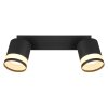 Globo lighting Lucero ceiling light black, 2-light sources
