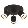Globo lighting Lucero ceiling light black, 3-light sources
