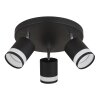 Globo lighting Lucero ceiling light black, 3-light sources