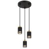 Globo lighting Korben hanging light black, 3-light sources