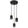 Globo lighting Korben hanging light black, 3-light sources