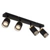 Globo lighting Korben ceiling light black, 4-light sources
