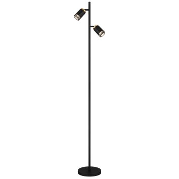 Globo lighting Korben floor lamp black, 2-light sources