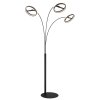 Globo lighting Della floor lamp LED black, 1-light source