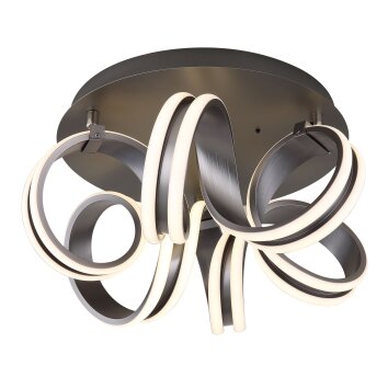 Globo lighting Kuni ceiling light LED grey, 1-light source, Remote control