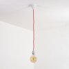 CORDA Pendant Light red, white, 1-light source