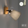 Leuchten Direkt lights MICHEL wall light, wall spotlight Ecru, black, 1-light source