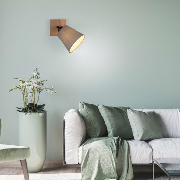 JUST LIGHT GERDA MICHEL wall light, wall spotlight Ecru, black, 1-light source