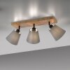 Leuchten Direkt lights MICHEL ceiling light, ceiling spotlight Ecru, black, 3-light sources