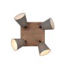 Leuchten Direkt lights MICHEL ceiling light, ceiling spotlight Ecru, black, 4-light sources