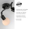 Leuchten Direkt lights LOKI ceiling light LED black, 2-light sources