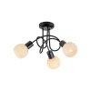 Leuchten Direkt lights LOKI ceiling light LED black, 3-light sources