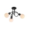 Leuchten Direkt lights LOKI ceiling light LED black, 3-light sources