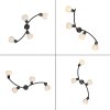 Leuchten Direkt lights LOKI ceiling light LED black, 4-light sources