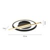 Leuchten Direkt lights KORSA ceiling light LED gold, black, 1-light source
