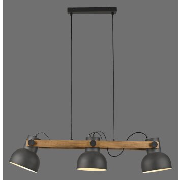 Leuchten Direkt lights 2.0 pendant light LED brown, black, 3-light sources