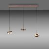 Paul Neuhaus Q-Serie Q-Rotate pendant light LED brown, 3-light sources, Remote control
