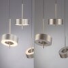 Paul Neuhaus Q-Serie Q-Rotate pendant light LED silver, 3-light sources, Remote control