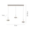 Paul Neuhaus Q-Serie Q-Rotate pendant light LED silver, 3-light sources, Remote control