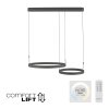 Paul Neuhaus lights Esko pendant light LED black, 2-light sources, Remote control