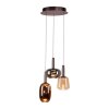 Paul Neuhaus lights Irides pendant light LED brown, 3-light sources