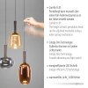 Paul Neuhaus lights Irides pendant light LED brown, 3-light sources