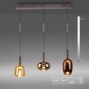 Paul Neuhaus lights Irides pendant light LED brown, 3-light sources
