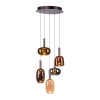 Paul Neuhaus lights Irides pendant light LED brown, 5-light sources