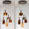 Paul Neuhaus lights Irides pendant light LED brown, 5-light sources